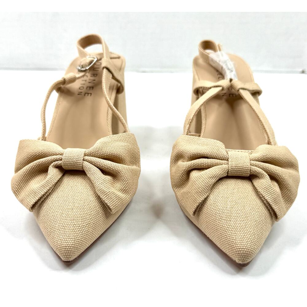 Journee Collection Women's Tailynn Block Heel Pumps Tan Size 7.5 NWT - Picture 3 of 9